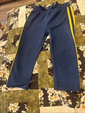 Garanimals Navy Joggers with Yellow Side Stripes size 3T